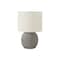 Monarch Specialties Lighting, 20 in.H, Table Lamp, Grey Concrete, Ivory / Cream Shade, Contemporary I 9626 - alternate 7